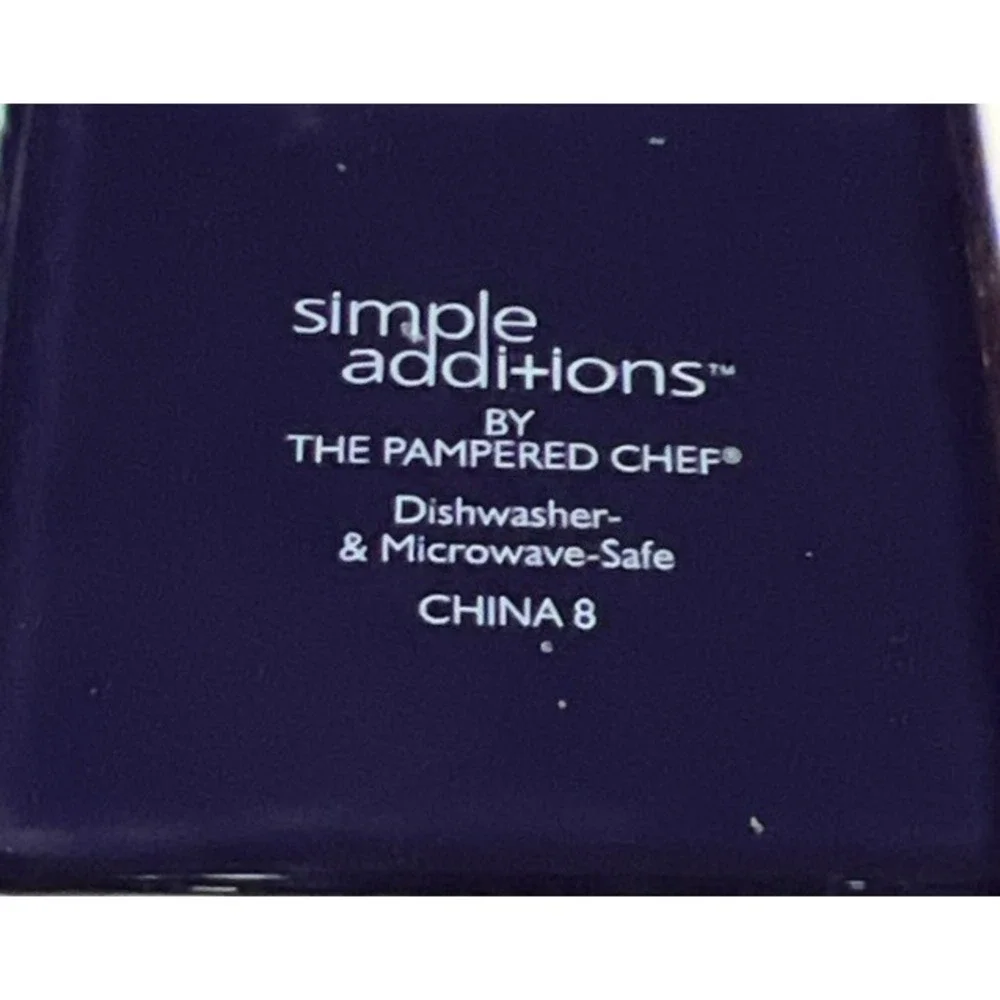 Set Of 3 Pampered Chef Simple Additions Snack Dipping Serving Bowls On Plates